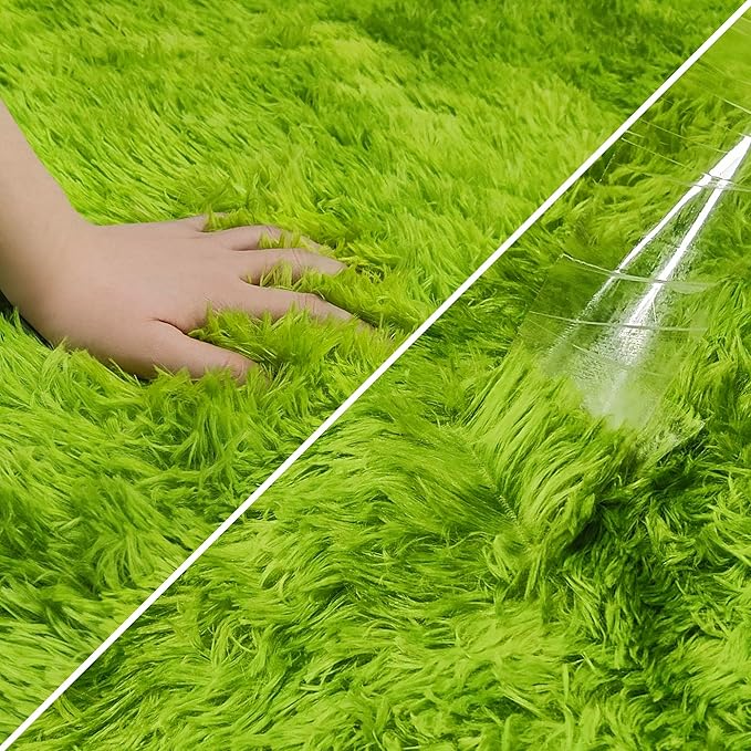 Small Tie-Dyed Area Rug for Bedroom 3x5 Mini Green Fluffy Rug Mat Bedside Throw Rug for Kids Room Boys Teens Nursery Baby Dorm Living Room Home Decor Aesthetic Carpets