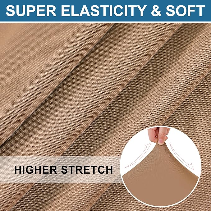 Smiry Printed Couch Cushion Covers, Stretch Soft Couch Covers for Sofa, Washable Non-Slip Sofa Slipcover Furniture Protector for Indoor and Outdoor (2 Pack, Camel)