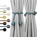 Curtain Tiebacks Outdoor Elegant Decorative Tie Backs Modern Rope Tiebacks for Drapes Window Curtain Holdbacks for Draperies (Blue, 2)