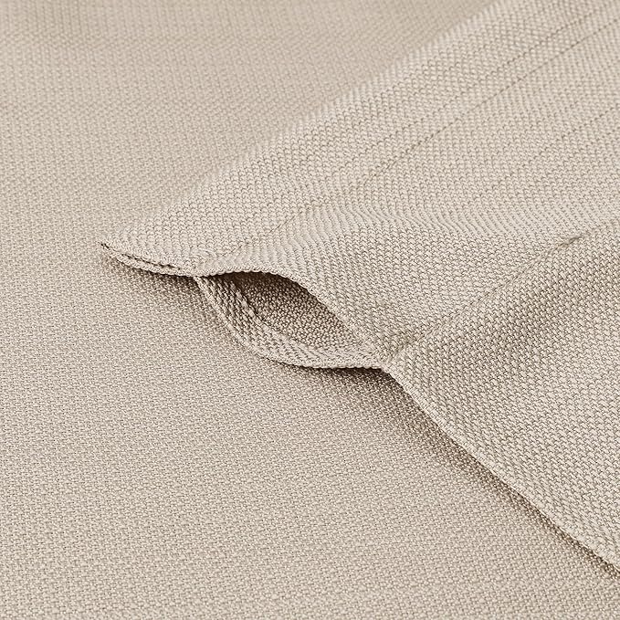 Chyhomenyc Linen Short Curtain Valance for Windows, Faux Linen Textured Half Window Curtains, Burlap Solid Topper Small Curtain Valance for Bathroom Laundry Basement, 60Wx18L Inch, 1 Piece