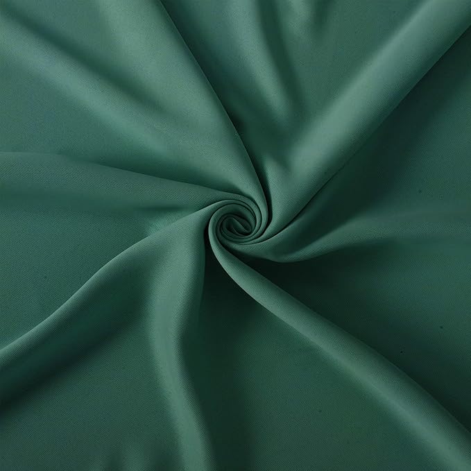 LEMOMO Dark Green Bedroom Blackout Curtains/52 x 63 Inch Long/Set of 2 Curtain Panels/Thermal Insulated Room Darkening Curtains for Bedroom