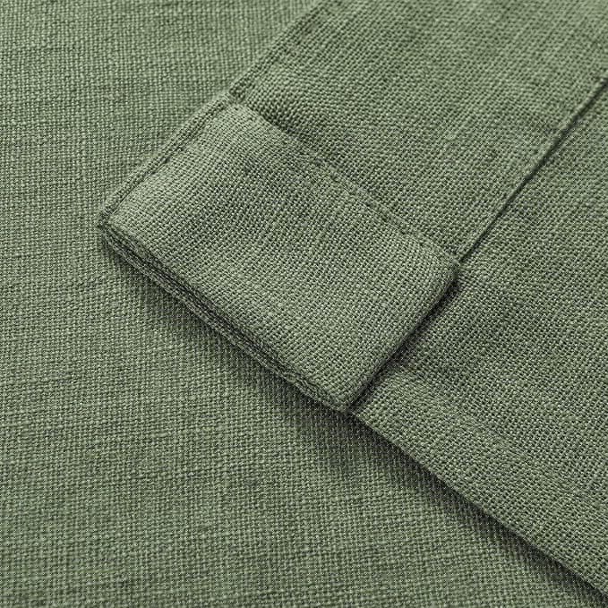 Joydeco Linen Curtains 90 Inch Length 2 Panel Sets,Light Filtering Curtains for Bedroom 52 Inch Wide Living Room Drapes with Back Tabs & Rod Pockets (W52 x L90 Inch, Loden)