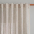 MYSKY HOME Natural Linen Curtains for Living Room, Semi Sheer Curtains & Drapes 84 inches Length 2 Panels Set Farmhouse Country Style Back Tab Draperies for Sliding Glass Door, 50" Wide, Linen