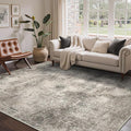 BEIMO Area Rugs 10x14 for Living Room Bedroom, Modern Abstract Machine Washable Rug, Large Soft Low Pile Floor Carpet with Non Slip Backing for Dining Room, Grey