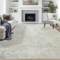 8x10 Area Rugs for Living Room Rug Washable: Abstract Large Rug for Dining Room Bedroom Carpet Non Slip 8 by 10 Indoor Modern Nursery Home Office Beige Grey