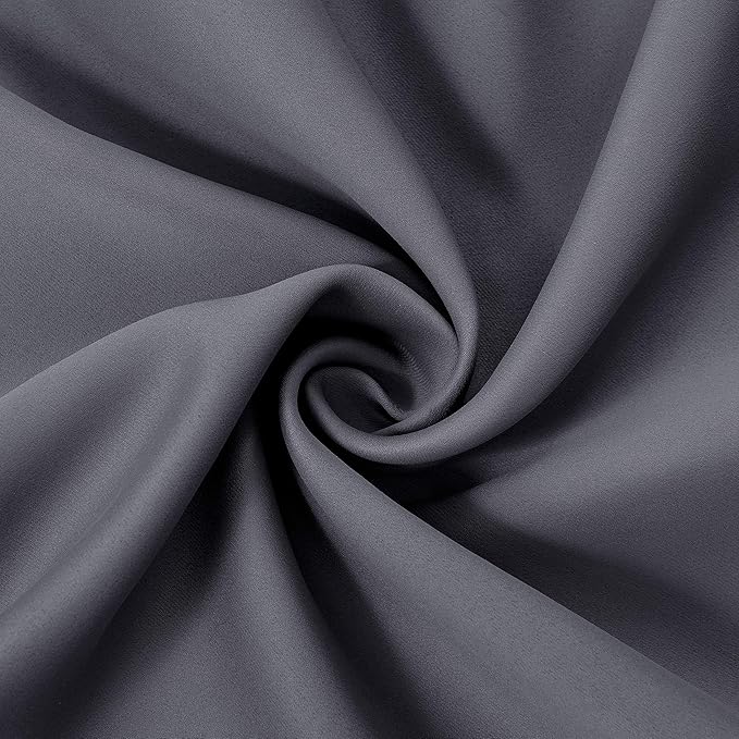 LEMOMO Blackout Curtains 66 x 95 inch/Grey Curtains Set of 2 Panels/Thermal Insulated Room Darkening Bedroom Curtains