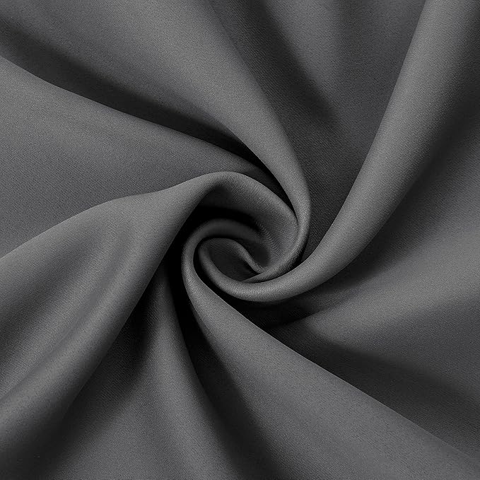 LEMOMO Frost Grey Blackout Curtains 34 x 63 Inch Length/Set of 2 Curtain Panels/Thermal Insulated Room Darkening Blackout Curtains for Bedroom